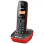 Panasonic KX-TG1611 Teléfono Inalámbrico Negro y Rojo
